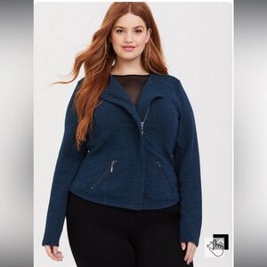 Torrid Studio Double Knit Moto Jacket